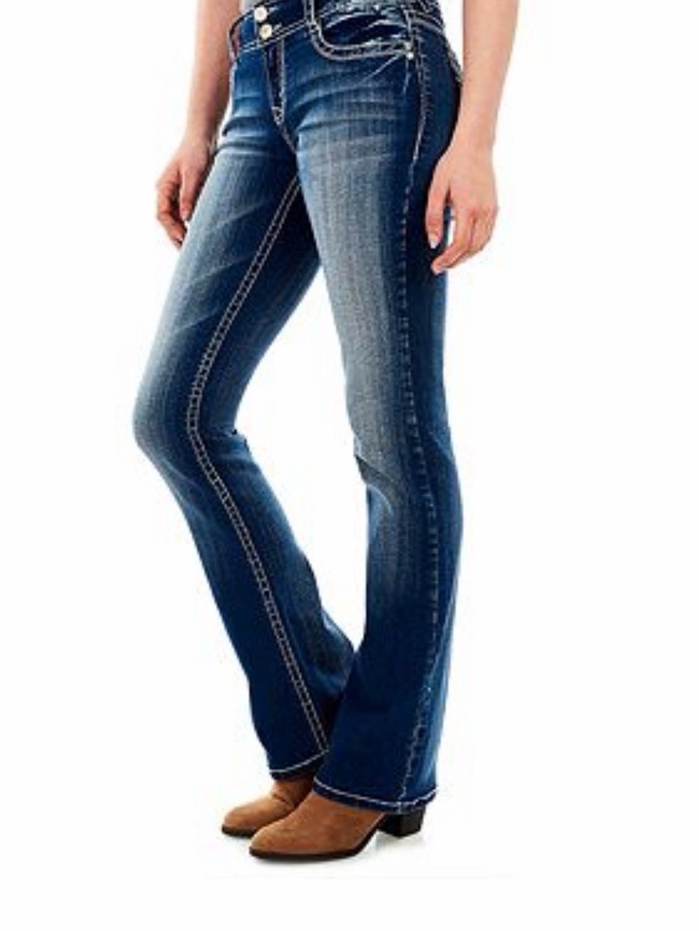 Wildflowers Juniors Insta Stretch/Luscious Curvy Dark Blue Boot Cut Jeans 13/31